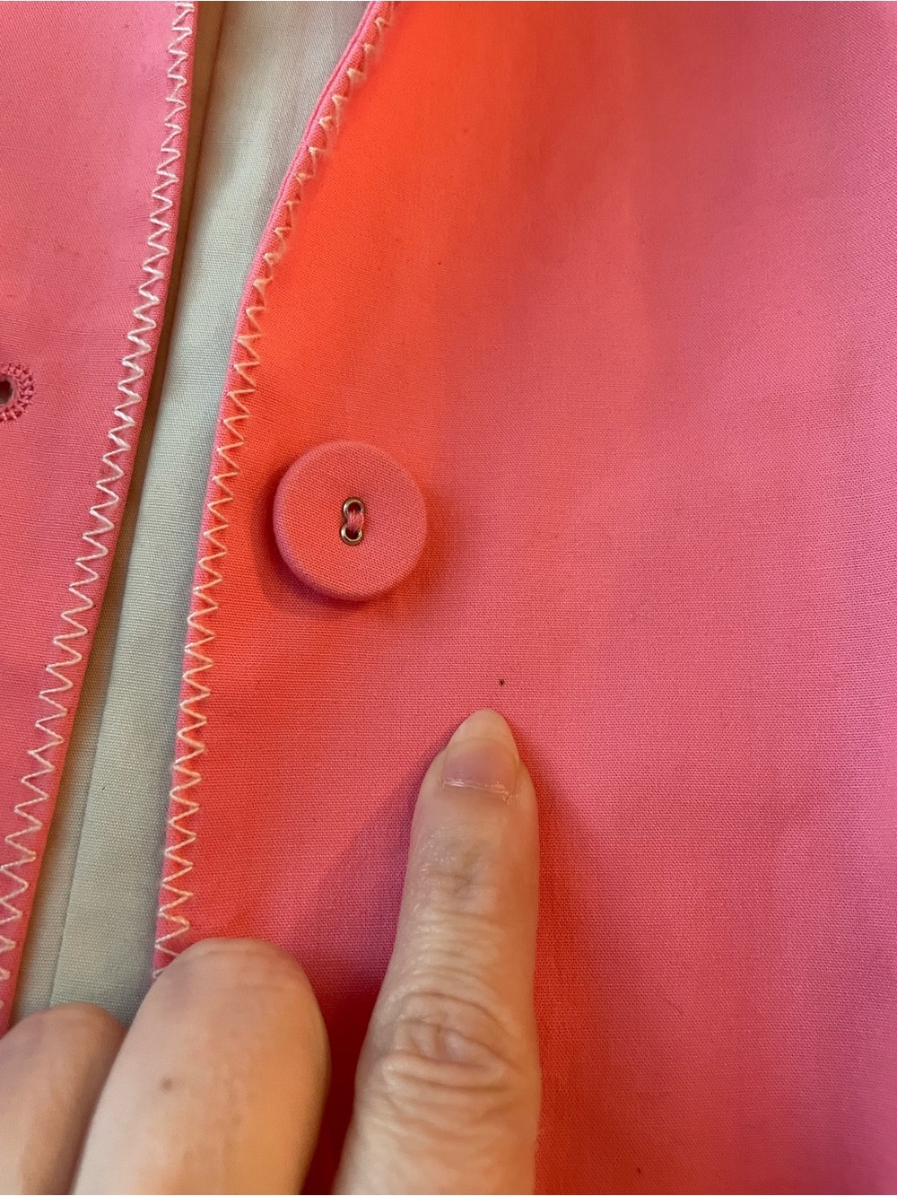 Sigrid Olsen Sport Pink Belted Trench Coat XS Y2K - Picture 4 of 8